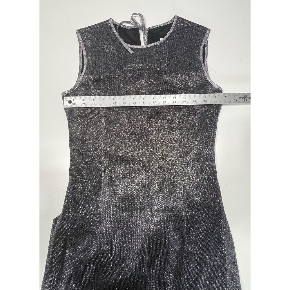 Santa Fe Glimmer Silver Sheath Dress Size 4 - Picture 7 of 7